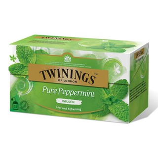 ﻿Twinings Pure Peppermint Tea ทไวนิงส์ เพียวเปบเปอร์มินท์ 2กรัม 25ซอง