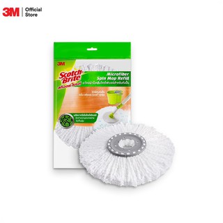 3m  รีฟีล ผ้าม๊อบ ถังปั่น Scotch-Brite Spin Mop Refill Single Pack สก๊อตซ์-ไบรต์ อะไหล่ ไมโครไฟเบอร์สำหรับถังปั่น