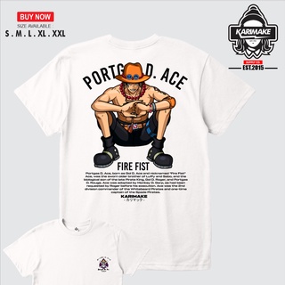 Karimake อนิเมะวันพีช PORTGAS D. เสื้อยืด พิมพ์ลายอนิเมะ Ace FIRE FISTS-5XL