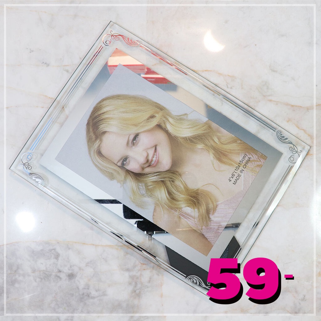 กรอบรูป กระจก ขนาด 4X6 นิ้ว กรอบใส่รูปภาพ หรือแปะเล็บ โชว์ตัวอย่างลายเล็บ