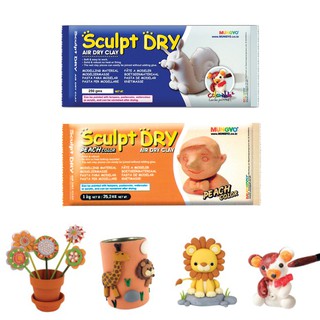 ดินปั้น Mungyo Sculpt Dry สีขาว/สีเนื้อ (1 ก้อน) ดินปั้นธรรมชาติ ดินปั้นญี่ปุ่น ดินเยื่อกระดาษ ดินเบา Air Dry Clay