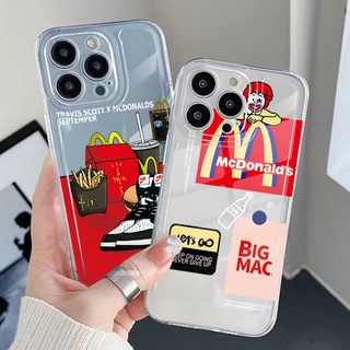 เคสเจล TPU ใส ขอบสี่เหลี่ยม กันกระแทก ลาย Big McDonalds สําหรับ Samsung Galaxy A33 A53 A73 5G A32 A52 A72 A31 A51 A71 A23