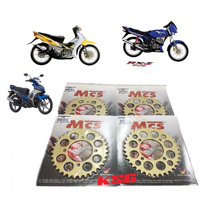 MCS เฟืองโซ่ 415 Gold RXZ Y125Z Y125ZR LC135 V1-V6 SS2 Y110 Y100 กระเป๋าสําหรับรถจักรยานยนต์ Yamaha