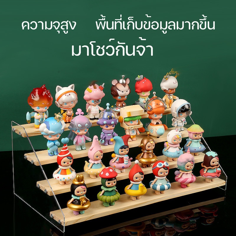 ชั้นวางโมเดล ชั้นวางตุ๊กตา กล่องฟิกเกอร์ ชั้นวางฟิกเกอร์ ตู้โมเดล ตู้โชว์ตุ๊กตา ฐานไม้มีหลายขนาด ประกอบง่าย
