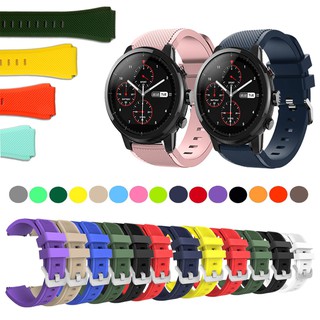 สายนาฬิกาโลหะสายซิลิโคนสำหรับนาฬิกา Huami Amazfit Pace Stratos 2 2S 3