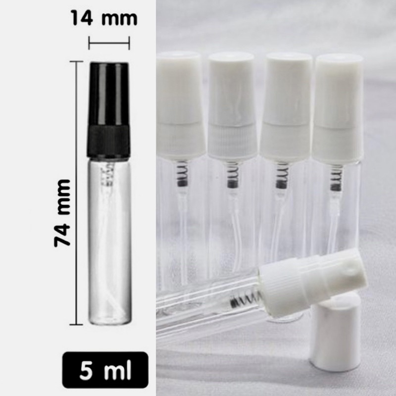 ขวดสเปรย์แก้ว แพ็ค6ขวด  2, 5, 10ml
