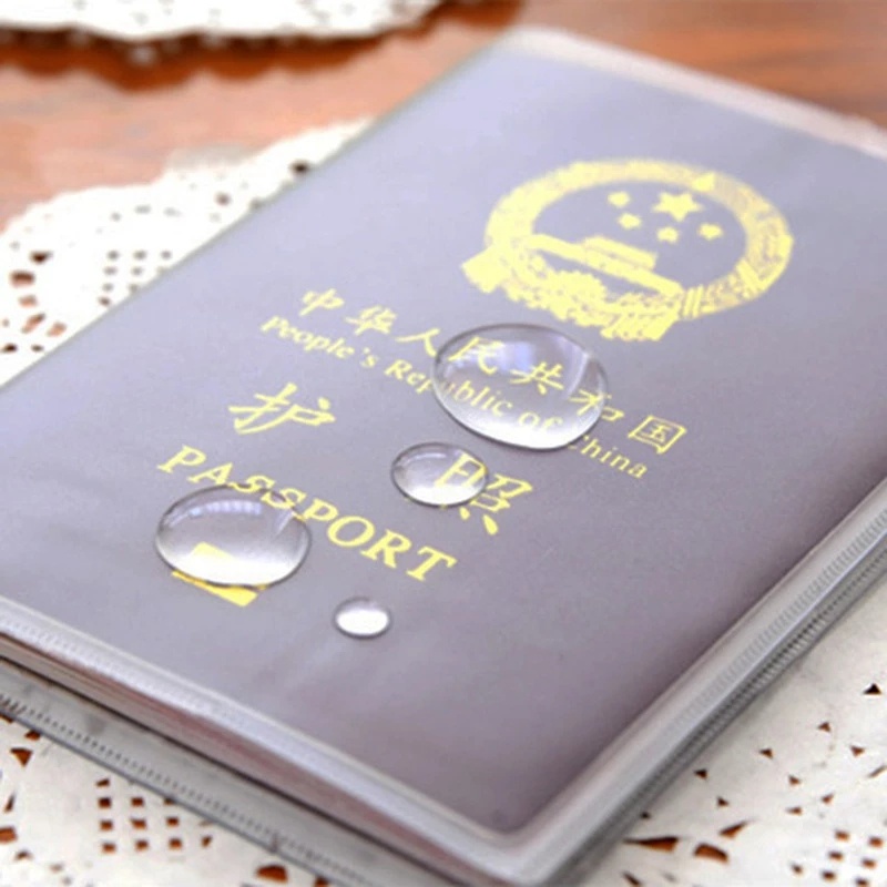 กระเป๋าใส่หนังสือเดินทาง PVC แบบใส กันน้ํา สําหรับใส่บัตรเครดิต