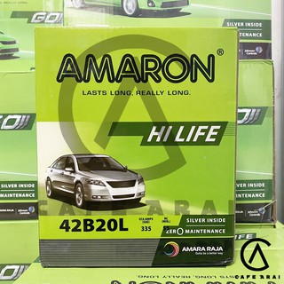 [ใส่โค้ดMARSASP2 ลด100บาท] แบตเตอรี่ Amaron Hi Life 42B20L