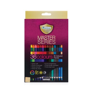 Master Art สีไม้ ดินสอสีไม้ 2 หัว 36 สี มาสเตอร์ซีรี่ย์ จำนวน 1 กล่อง