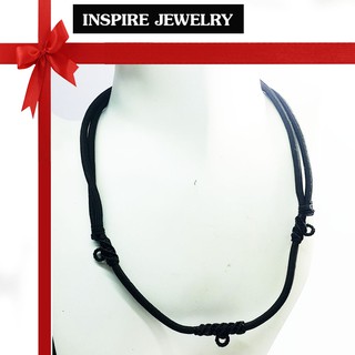 Inspire Jewelry สร้อยคอเชือกเทียนถักเงื่อน เลื่อนปรับไซด์ได้ สวยงาม งานมือ ปราณีต ใส่พระได้ 3 องค์