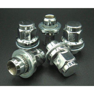 น๊อตล้อโครเมียมแบบแหวน ตัวสั้น เบอร์ 21 เกลียว1.5 จำนวน 5 ตัว car-lug-nuts-accessories T9