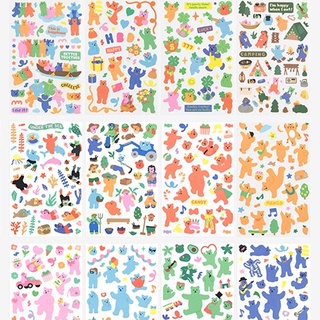 Jelly Bear Sticker ลาย 25-36 สติ๊กเกอร์เจ้าหมีจิ๋ว จาก Dailylike ลิขสิทธิ์แท้