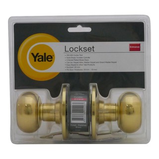 ลูกบิดทั่วไป YALE VTT5227US3 หัวจัน PB/SB YALE KN-VTT5227US3 PB/SB ENTRANCE KNOB