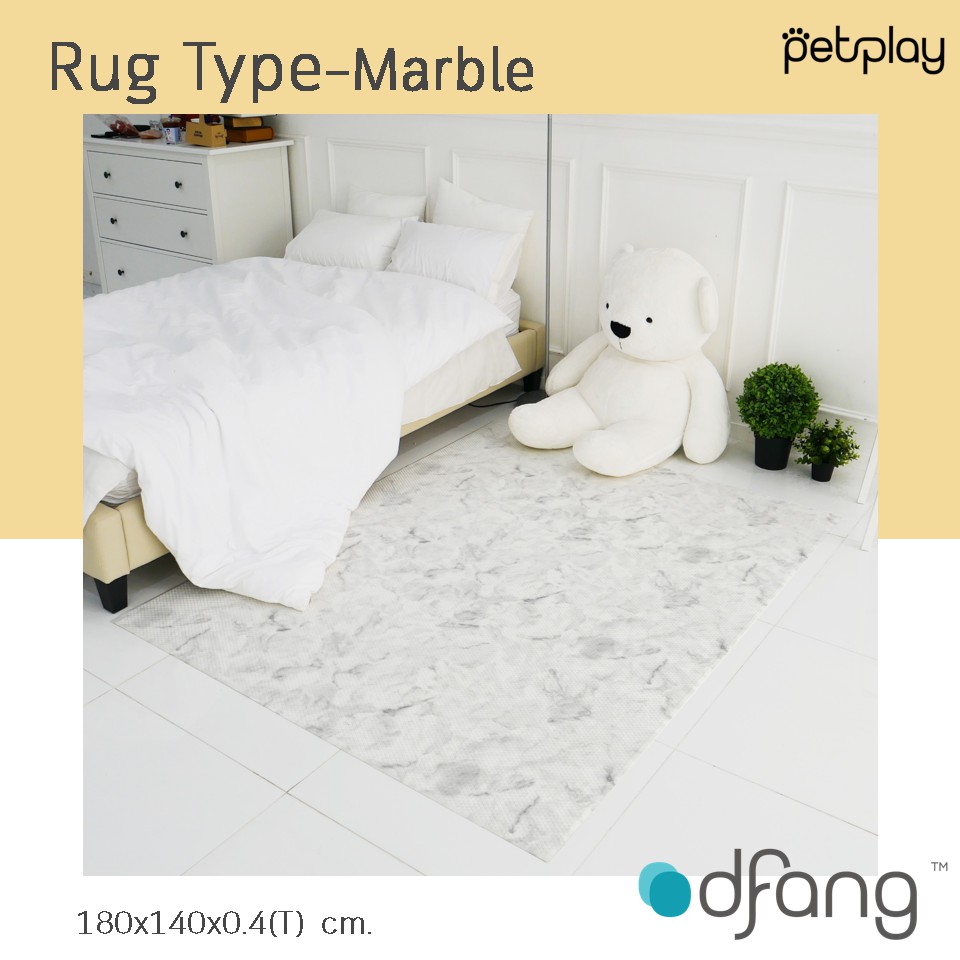 Dfang Pet Play Mat Rug Type - Marble แผ่นกันลื่นสำหรับสัตว์เลี้ยง non-slip mat ขนาด180*140*0.5 cm.