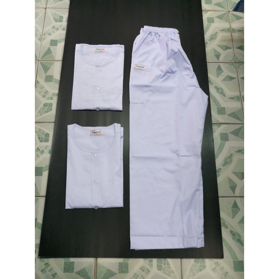 ชุดขาว รัตนาภรณ์ ผ้าหนาอย่างดี (เสื้อ+กางเกง)
