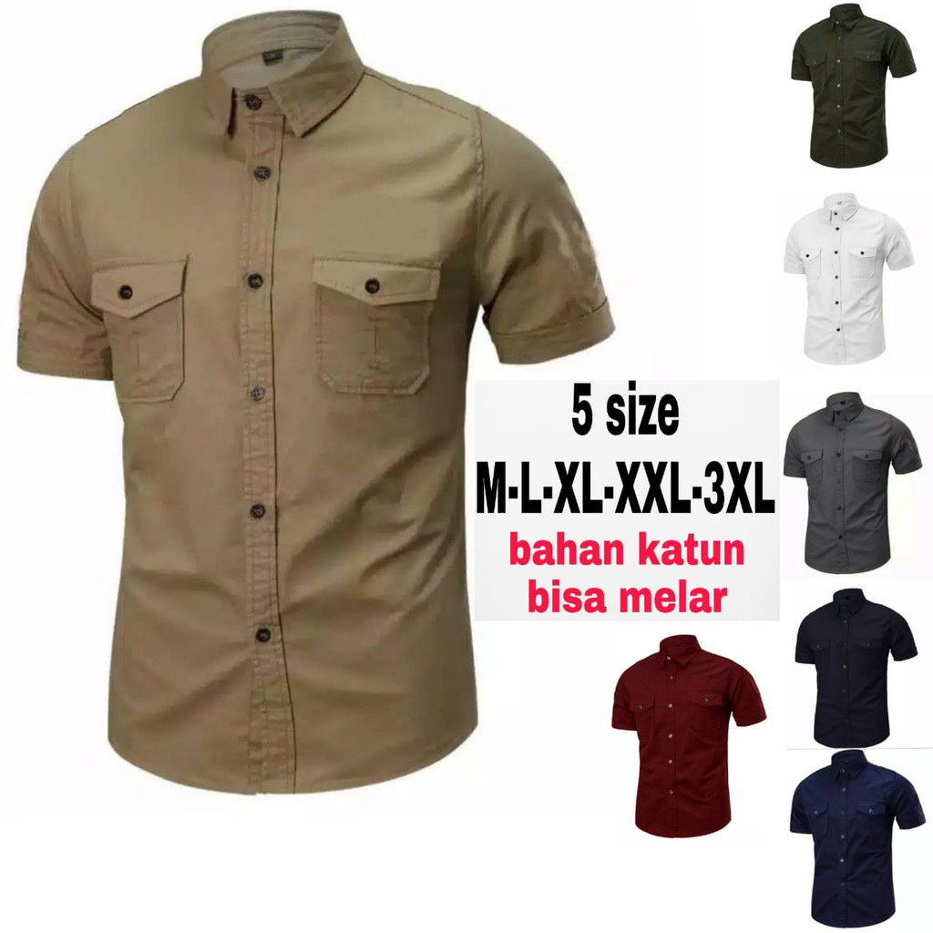 Kemeja Theclover MENS SHORT SLEEVED SHIRT/ OFFICE SHIRT/ FIELD SHIRT/ CASUAL SHIRT TC-HYLOS