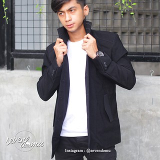 เสื้อสูทแจ็กเก็ตลําลอง สีดํา สไตล์เกาหลี สําหรับผู้ชาย | Sk-13