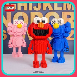 เลโก้นาโนเฟืองไซส์ Jumbo - Linkgo 68252-68254 KAWS BFF x Sesame Street (แบบเฟือง)