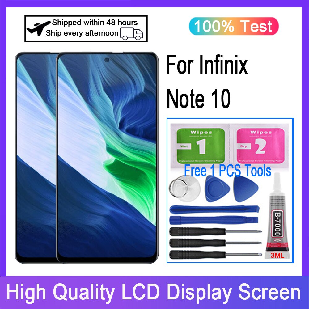 สําหรับ Infinix Note 10 X693 จอแสดงผล LCD Touch Screen Digitizer เปลี่ยน