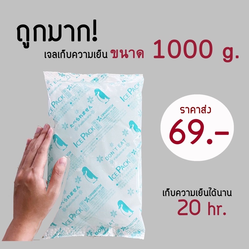 ใบกำกับภาษี Icepack 1000g เจลเก็บความเย็น เจลเย็น กระเป๋าเก็บความเย็น ไอซ์แพ็ค สต็อคน้ำนมแม่ ได้นาน16-18ชม.
