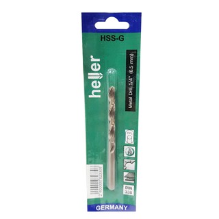 ดอกเจาะเหล็ก HELLER HIGH SPEED 1/4 นิ้ว สว่านและดอกสว่าน METAL DRILL BIT HELLER HIGH SPEED 1/4"