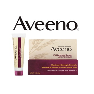 Aveeno, Active Naturals ครีมบรรเทาอาการคันผสมไฮโดรคอร์ติโซน 1% ขนาด 1 ออนซ์ (28 ก.)