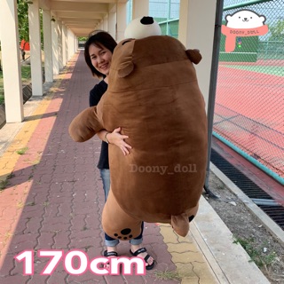 ตุ๊กตาหมีชอคโก้ยักษ์ 170cm (วิธีวัดดูในคลิปวีดีโอจ้า)