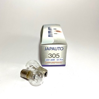 หลอดไฟ 305 Japauto (หลอดไฟเลี้ยว) 1จุด 24V 25W   1กล่อง