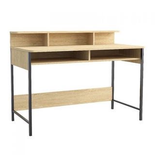 modernform โต๊ะ WORK DESK WFH  COLLECTION รุ่น KIN WORK ท๊อปKNOT OAK โครงขาเหล็กสีดำ