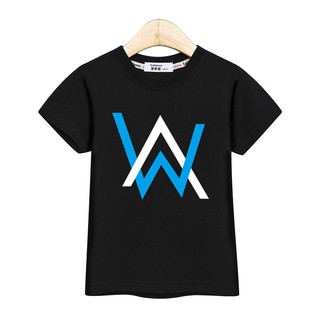 เสื้อยืดผ้าฝ้าย ลาย Alan Walker สำหรับเด็กผู้ชาย