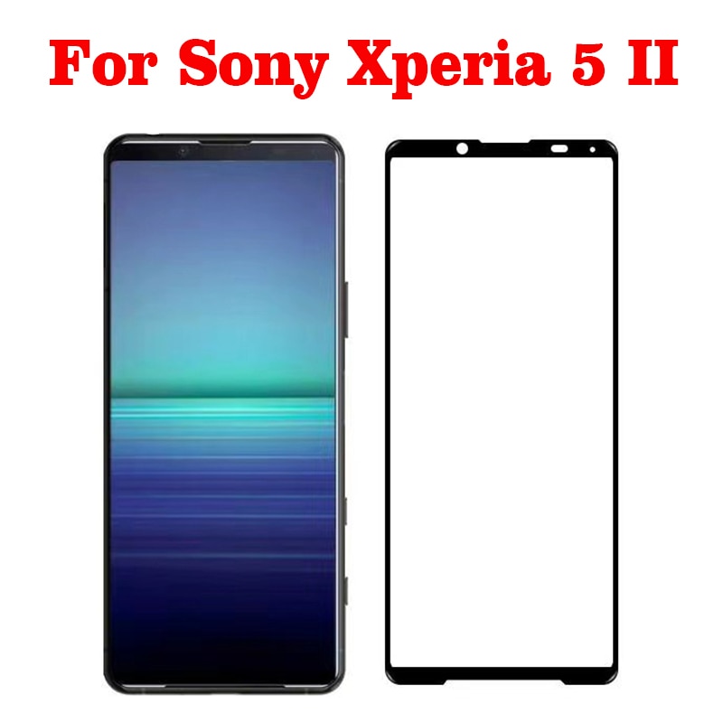 2PCS 3D กระจกนิรภัยสําหรับ Sony Xperia 5 II 9H เต็มหน้าจอฝาครอบหน้าจอป้องกันการระเบิดป้องกันฟิล์มสํา