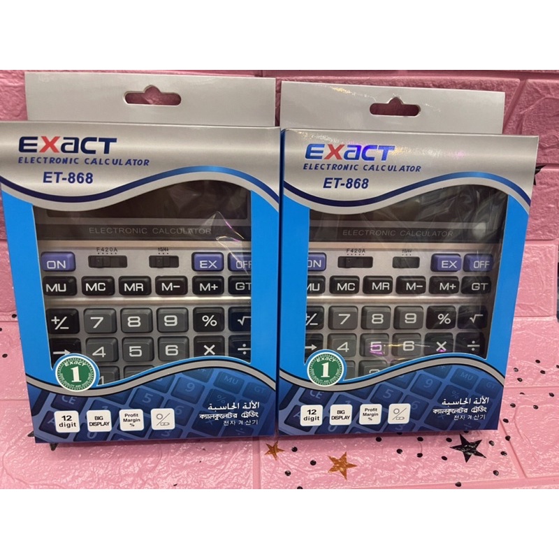 ใหม่ล่าสุด{เครื่องคิดเลข ET-868 } 12DIGIT ขนาดสินค้า 211/166/44มม.