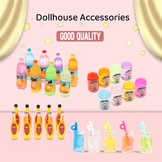 [cxSZDOLL]  5pcs 1:12 Dollhouse Miniture Cocktail Bottle Drinks Model Toys Accessories  DOM