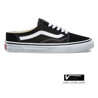 VANS OLD SKOOL MULE BLACK TRUE WHITE SNEAKERS สินค้ามีประกันแท้