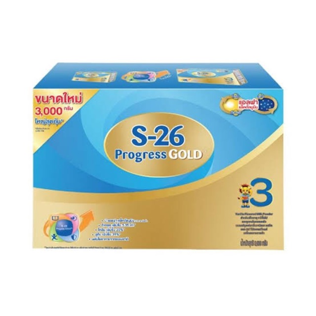 นมผงS26 Progress Gold สูตร3 ขนาด3,000กรัม