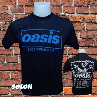 เสื้อวง OASIS แขนสั้น ไม่มีตะเข็บข้าง คอฟิต ป้ายUSA เสื้อวง เสื้อผู้ชาย เสื้อทัวร์ วงร็อคคต่างประเทศ