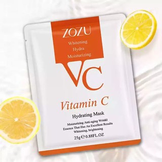 แหล่งขายและราคาแผ่นมาส์กหน้า ZOZU VC Mask Vitamin C มาส์กวิตามินซี หน้าขาวกระจ่างใส หน้าเนียนนุ่มชุ่มชื้น ลดริ้วรอย มาร์คหน้า มาส์กหน้าอาจถูกใจคุณ