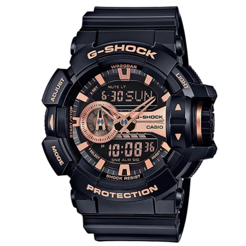 Casio G-Shock นาฬิกาข้อมือผู้ชาย สายเรซิ่น รุ่น GA-400GB,GA-400GB-1A4 - สีดำ