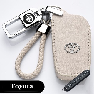 【Ax.Safe】เคสกุญแจรีโมทรถยนต์ แบบหนัง กันน้ํา สําหรับ Toyota Vios hiace Wigo lnnova hilux fortuner avanza civic emblem Camry Corolla RAV4 Yize To Hyun Highlander Ralink พวงกุญแจรถยนต์ พวงกุญแจ อุปกรณ์แต่งรถยนต์ พวงกุญแจรถ ซองใส่กุญแจรถ ซองใส่กุญแจรถ