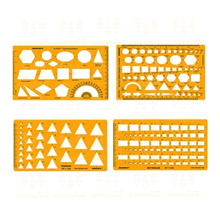 ISOMARS Drawing Templates รวมแผ่นเพลท ไม้บรรทัด เหมาะสำหรับ / งานเขียนแบบ /ออกแบบ / นักเรียน / ทุกสาขาอาชีพ