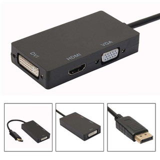 DisplayPort HUB DP to HDMI VGA DVI Converter 3 in1 Adapter 4K*2K Cable Male to Female Multi VGA 1080P Multiport Adapter