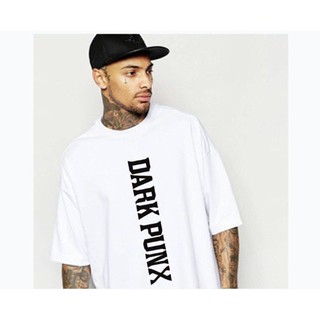 เสื้อยืด สีขาว ลาย DARK PUNX
