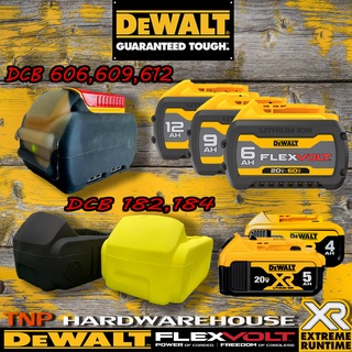 DEWALT แบตเตอรี่ Lithium-ion 18V 4.0/5.0Ah 60V 6Ah be รุ่น DCB 182/184/606/609/612 เคสซิลิโคนแบต18-20V4-5AH/60V6,9,12AH