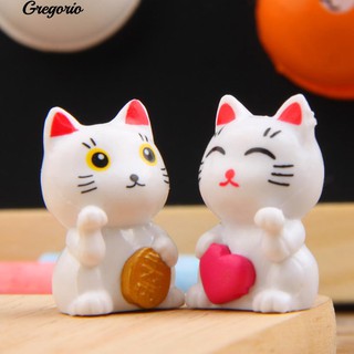 Gregorio Fortune Cat Miniature Landscape Ornaments เครื่องประดับตกแต่งบอนไซ