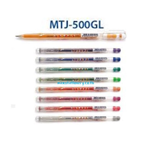ปากกาเจล หมึกกากเพชร Crown MTJ-500GL (ราคาต่อ 1 ด้าม)