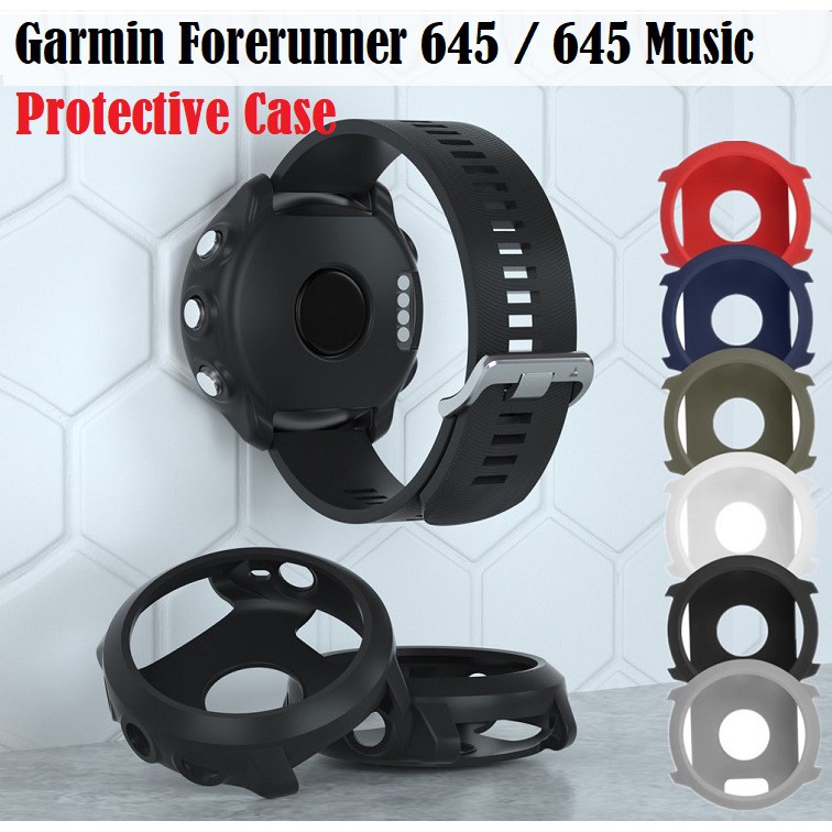 เตรียมตัว!! เคส Garmin Forerunner 645 Case Garmin 645 Music Cover กรอบเคสนาฬิกา TPU Soft Garmin 645 silicone Protection Garmin FR645 / FR645M shell