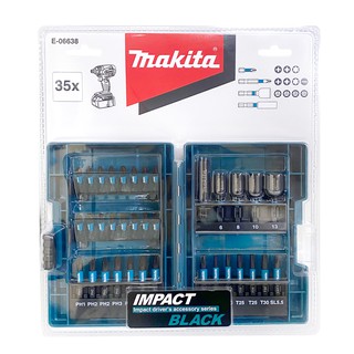 MAKITA ชุดดอกไขควงสีดำ35ชิ้น พร้อมกล่อง E-06638