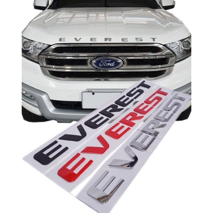เอเวอร์เรสท์ ฟอร์ด ตัวอักษรโลโก้ติดกระโปรงหน้า แต่ง ขนาด 40 * 3.2 cm Everest Ford front bonnet letter emblem
