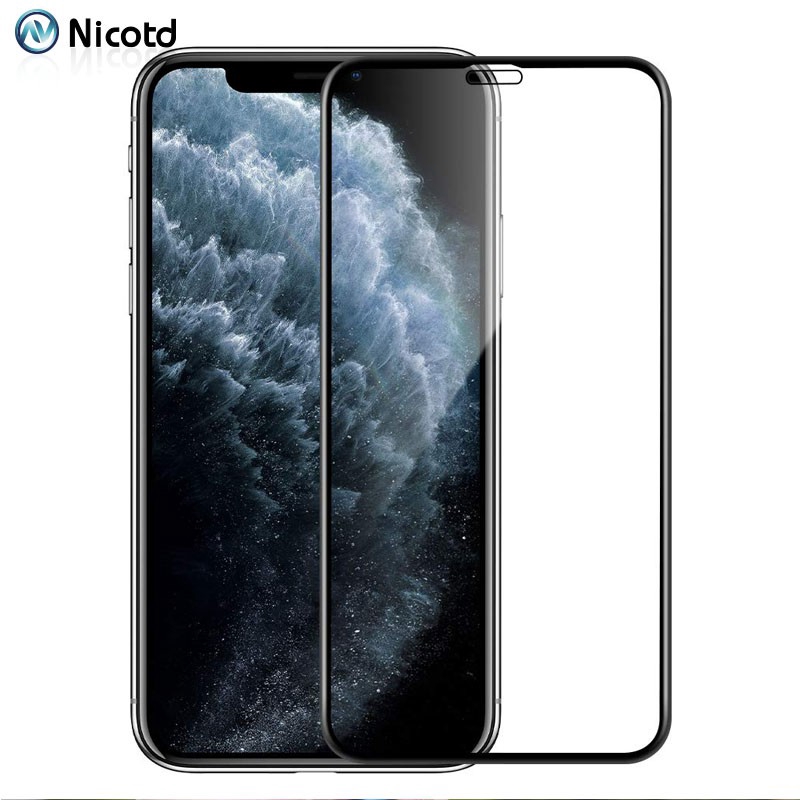 IPhone 11 Pro Max กระจกนิรภัย 2.5D ตัวป้องกันหน้าจอแบบเต็มสําหรับ iPhone XS Max XR X Guard