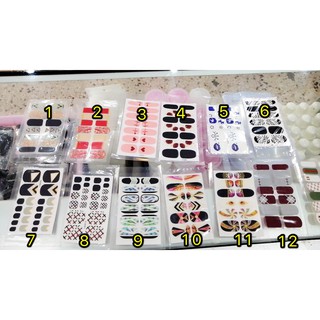 Nail sticker สติกเกอร์ติดเล็บ แบบเต็มเล็บ ลวดลาย ติดง่าย ติดทน! 1-22